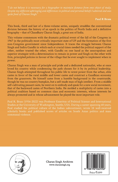 Charan Singh and Congress Politics, 1967-1987, Volume 3