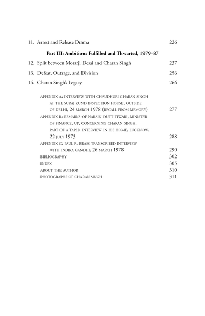 Charan Singh and Congress Politics, 1967-1987, Volume 3