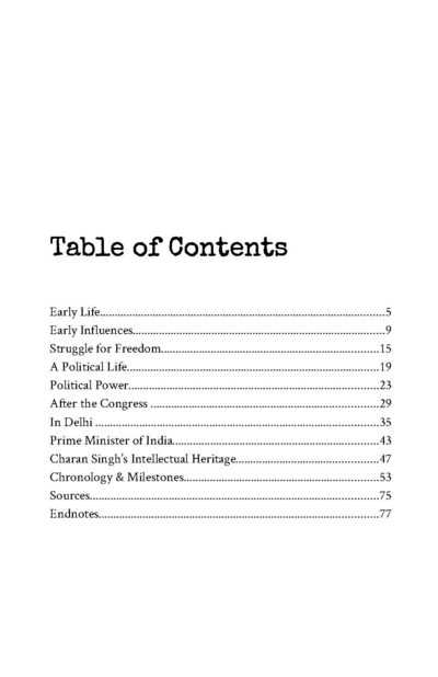 Charan Singh: A Brief Life History